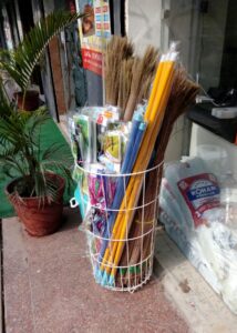 Broom Stand for Retail Stores